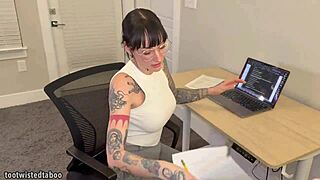 Step mom bends over big tits out rides your huge cock doggystyle cumshot