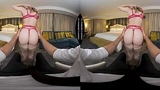 VR fun with petite rory knox taking big black cock deep 😈 stockings ripped off!