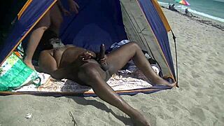 bbc fucks me publicly on caribbean nude beach hubby filming?