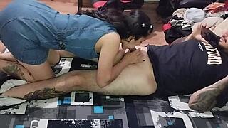 homemade pov with colombian milf sucking then wild fucking young stud