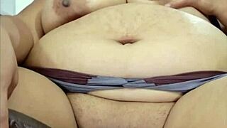 fat girl's big pussy stuffed with massive toy stretching wide