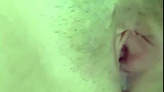 blonde latina boldly flashes her tight pink vagina up close