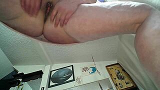 Curvy retro babe with huge hairy pussy and fat ass teases in panties giantess pov style.