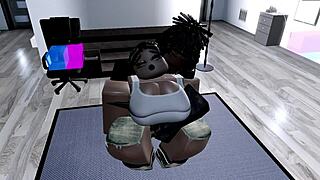 ebony babe's tight ass stretched wide by massive bbc