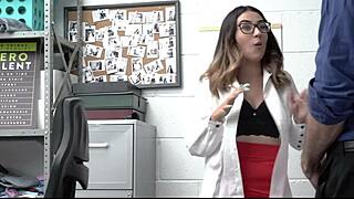 callie jacobs tries on lingerie she plans to steal at the shop