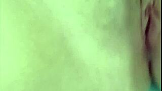 blonde latina boldly flashes her tight pink vagina up close