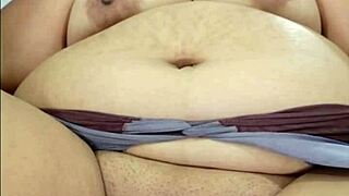 fat girl's big pussy stuffed with massive toy stretching wide