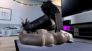 ebony babe's tight ass stretched wide by massive bbc