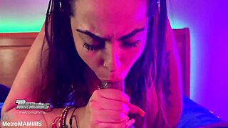 Brazilian Babe Gagging on Monster Cock in Deepthroat Tryout