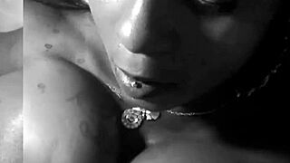 Titfuck Music Video with Oiled Big Black Cock Tits