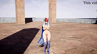 Aria dances and poses in casual model test session