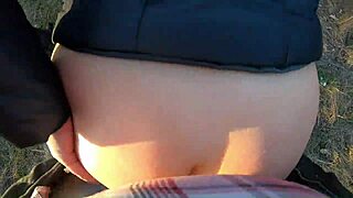 wanna see this curvy slut deepthroat outdoors risky public blowjob cumshot?