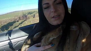 wanna see this curvy slut deepthroat outdoors risky public blowjob cumshot?