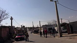 Black big booty bitch rubs clit wildly on desk during massage