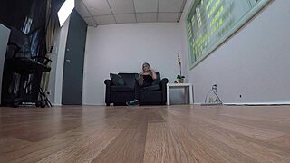 samantha milf chokes on cock deepthroat during casting pov interview then pussy pound