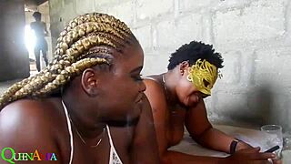 exotic ebony begged to fuck my husband bent over doggystyle creampie