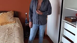 hidden cam catches sexy stepmom getting aroused and fingering herself wildly