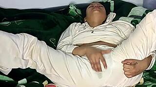 waking up horny, watch this cute amateur pussy squirt hard in homemade orgasm