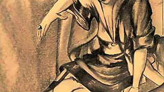 Vintage Erotic Drawings Capture Antique Retro Passion