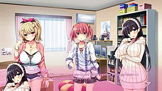 Rino's route unfolds with monster cock creampie in hentai part 44