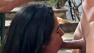 i stopped neighbor on stairs and sucked hot cum straight to mouth - victoria dias