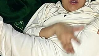 waking up horny, watch this cute amateur pussy squirt hard in homemade orgasm