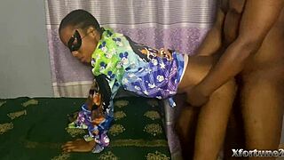 sexy petite stepsis craves some thick cock before bed with her curvy ebony ass up