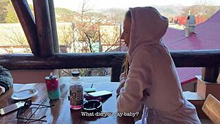 laura quest flashes tits and ass on mountain getaway in s01e03