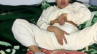 waking up horny, watch this cute amateur pussy squirt hard in homemade orgasm