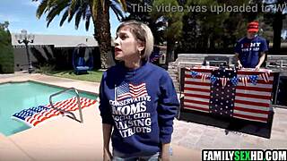 i can't resist my stepdaughter's deepthroat on this big cock threesome 4th of july