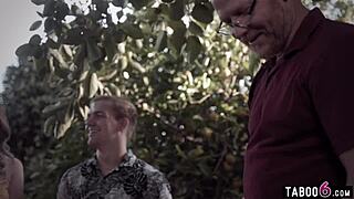 Stepmom Syren De Mer Fucks Stepson And GF Nikki Sweet Home Movie Tradition!