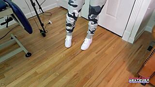 i love how this petite blonde fingers her shaved pussy then slurps on a thick cock