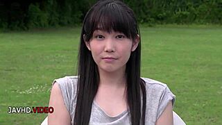 yui kasugano rides steamy outdoor dildo with her big natural tits bouncing