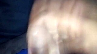 Solo guy strokes his hard cock and blasts out loads of thick cum everywhere