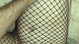 wanna see wife anal fucked in fishnets close up pov?