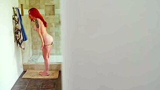 Busty Redhead Jupiter Jetson Sucks Tyler Cruise Dick Deepthroat in Shower