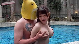 wanna see me get railed doggy by my doggy bf at the pool?? 🌊🐶💦