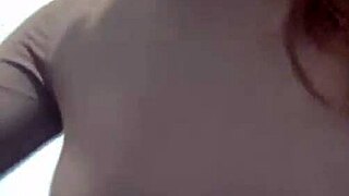 Stepmom milf massages milky natural tits boobs masturbates orgasms amateur webcam brunette big tits?