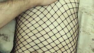 wanna see wife anal fucked in fishnets close up pov?