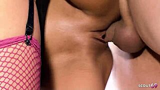 roxy taggart's big natural tits bounce in hard anal ffm 3some with milf bellina