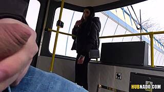 Woman Watches Jerking Off on Tram with Stacy Sommers