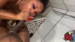 Sharing steamy shower fuck with thick chocolate ebony stepsis deepthroat doggystyle! 🚿🍫🍑💦