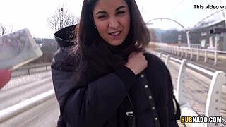 Woman Watches Jerking Off on Tram with Stacy Sommers