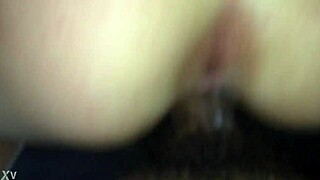 POV Creampie Fills Young Blonde Shaved Pussy