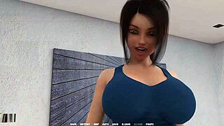 Stepdaughter's big tits tempt you in this handjob and pussy fuck walkthrough