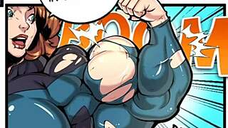 female bodybuilder muscles grow in sexy comics