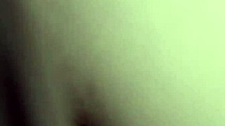 Ebony Shemale Strokes Monster Cock in Shiny Latex