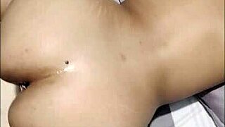 Sexy latina with huge tits small waist slaps yoga ass in bedroom anal toy play