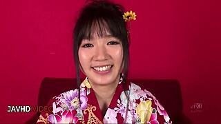 Chiharu's kimono seduction builds to intense passionate play