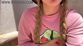 Neighbor Watches Horny Garden Squirting Session